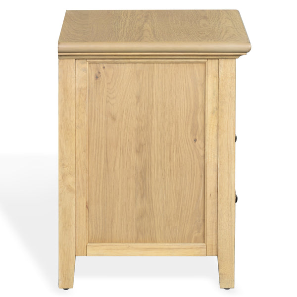 Trevor Modern 3-Drawer Wood Nightstand With Metal Accents, Smooth-Glide Storage & Compact Design