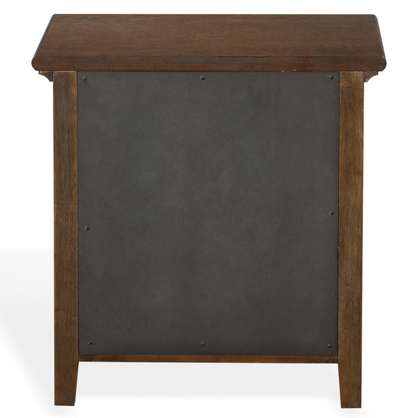 Trevor Modern 3-Drawer Wood Nightstand With Metal Accents, Smooth-Glide Storage & Compact Design