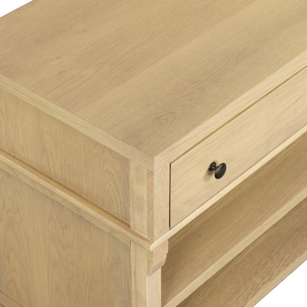 Haylie Modern 1-Drawer Wood Nightstand With Metal Base, Smooth-Glide Drawer & Durable Finish