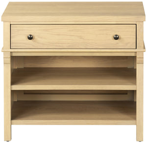 Haylie Modern 1-Drawer Wood Nightstand With Metal Base, Smooth-Glide Drawer & Durable Finish