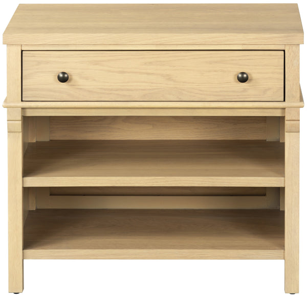 Haylie Modern 1-Drawer Wood Nightstand With Metal Base, Smooth-Glide Drawer & Durable Finish