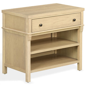 Haylie Modern 1-Drawer Wood Nightstand With Metal Base, Smooth-Glide Drawer & Durable Finish