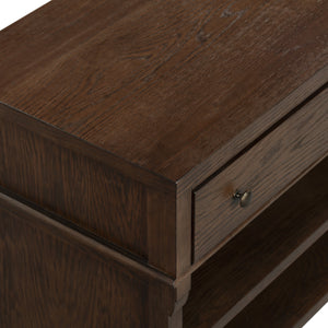 Haylie Modern 1-Drawer Wood Nightstand With Metal Base, Smooth-Glide Drawer & Durable Finish