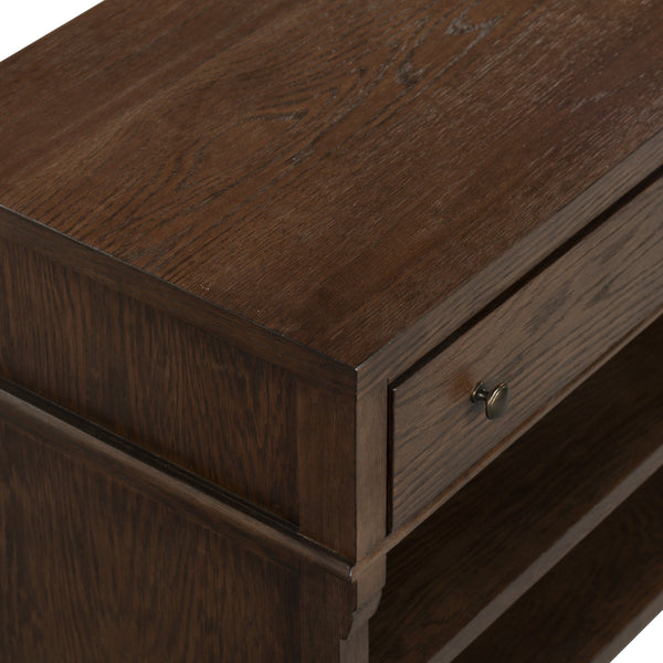 Haylie Modern 1-Drawer Wood Nightstand With Metal Base, Smooth-Glide Drawer & Durable Finish