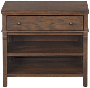 Haylie Modern 1-Drawer Wood Nightstand With Metal Base, Smooth-Glide Drawer & Durable Finish