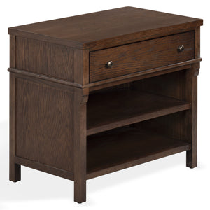Haylie Modern 1-Drawer Wood Nightstand With Metal Base, Smooth-Glide Drawer & Durable Finish