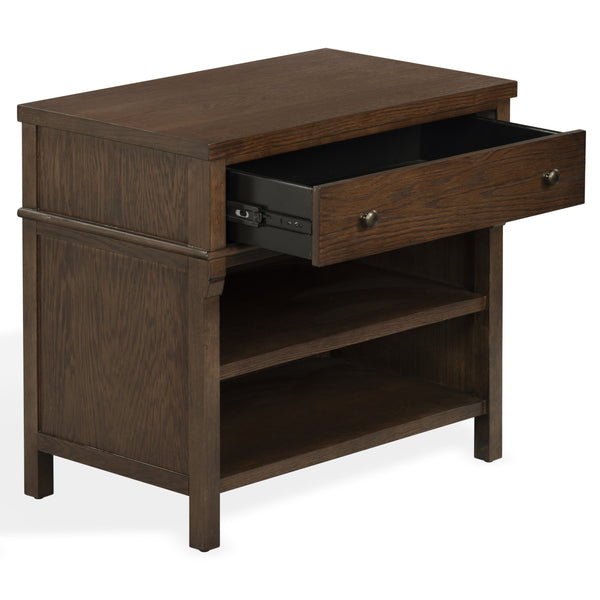 Haylie Modern 1-Drawer Wood Nightstand With Metal Base, Smooth-Glide Drawer & Durable Finish