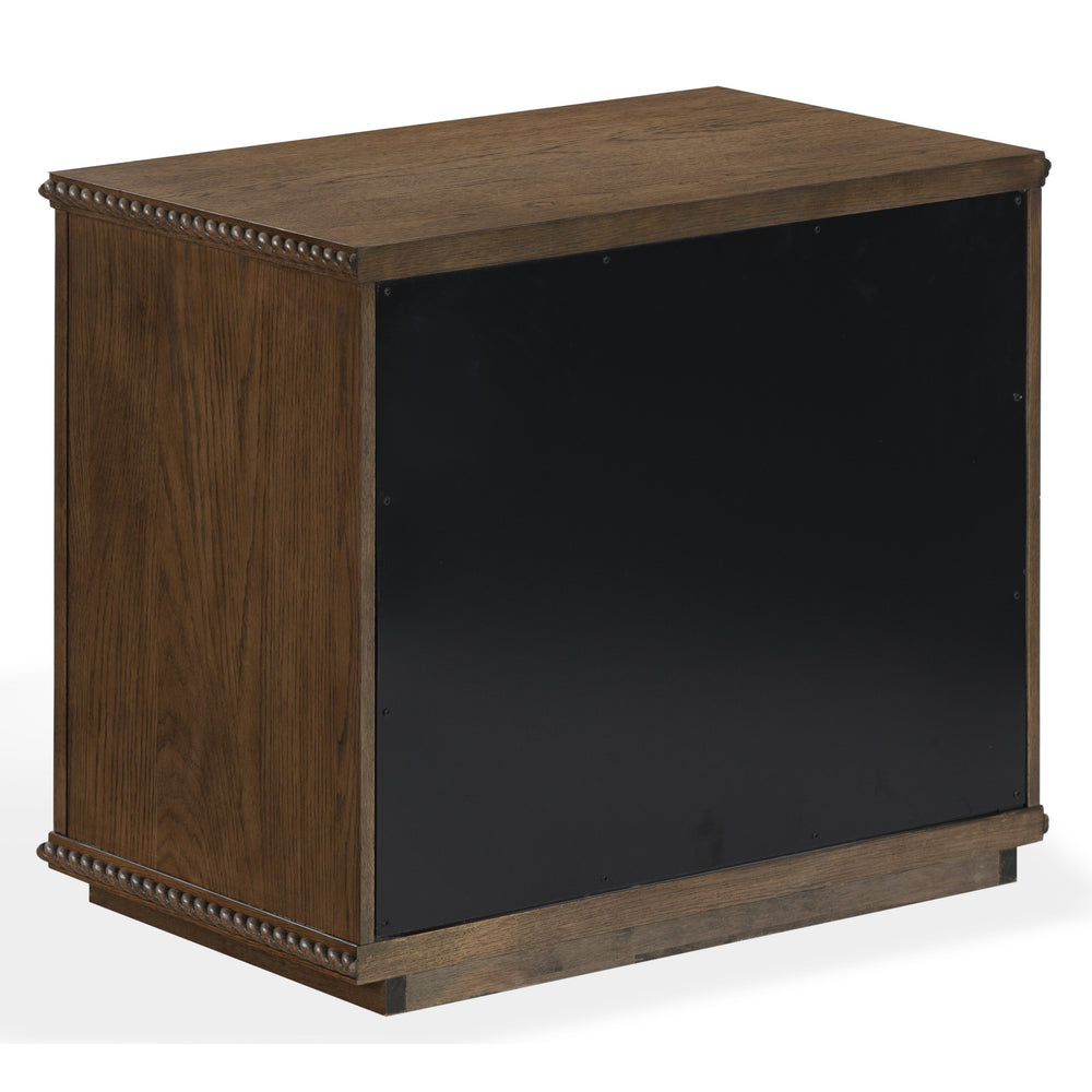 Octavian Rope-Trim Wood Nightstand With Spacious Drawer And Metal Accents For Coastal Charm