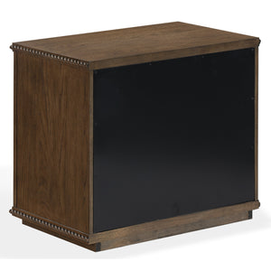 Octavian Rope-Trim Wood Nightstand With Spacious Drawer And Metal Accents For Coastal Charm