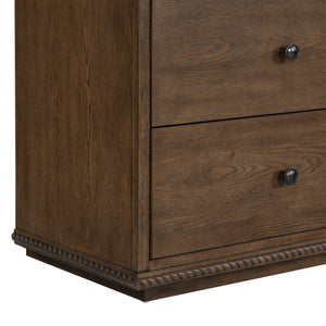 Octavian Rope-Trim Wood Nightstand With Spacious Drawer And Metal Accents For Coastal Charm