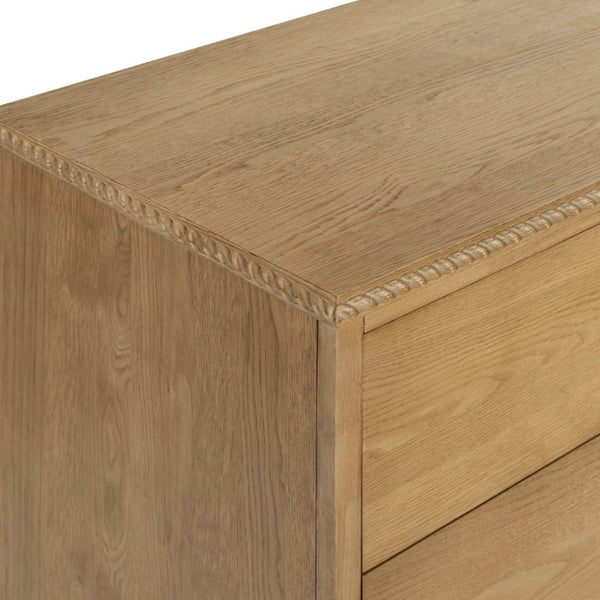 Safavieh Octavian Rope Carved Wood Dresser with Brown Oak Finish for Primary Bedroom Storage SFV2234A