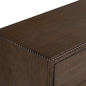 Octavian Rope-Detail Wood Dresser With Metal Accents — Solid Craftsmanship, Generous Storage, 66" W