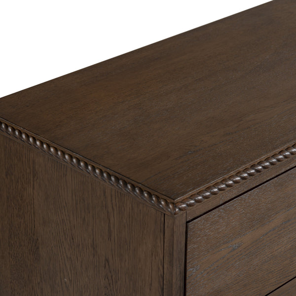 Octavian Rope-Detail Wood Dresser With Metal Accents — Solid Craftsmanship, Generous Storage, 66" W