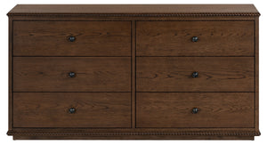 Octavian Rope-Detail Wood Dresser With Metal Accents — Solid Craftsmanship, Generous Storage, 66" W