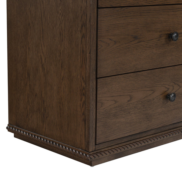 Octavian Rope-Detail Wood Dresser With Metal Accents — Solid Craftsmanship, Generous Storage, 66" W