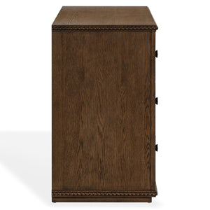 Octavian Rope-Detail Wood Dresser With Metal Accents — Solid Craftsmanship, Generous Storage, 66" W