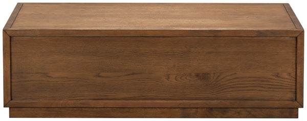 Safavieh Zeus Solid Wood Rectangular Coffee Table Warm Oak Finish Low Profile Living Room Brown SFV2235A