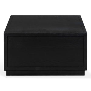 Safavieh Zeus Solid Wood Rectangular Coffee Table Warm Oak Finish Low Profile Living Room Black SFV2235B