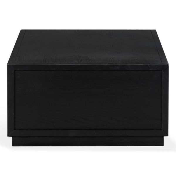 Safavieh Zeus Solid Wood Rectangular Coffee Table Warm Oak Finish Low Profile Living Room Black SFV2235B