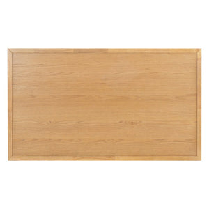 Safavieh Zeus Solid Wood Rectangular Coffee Table Warm Oak Finish Low Profile Living Room Cream SFV2235C