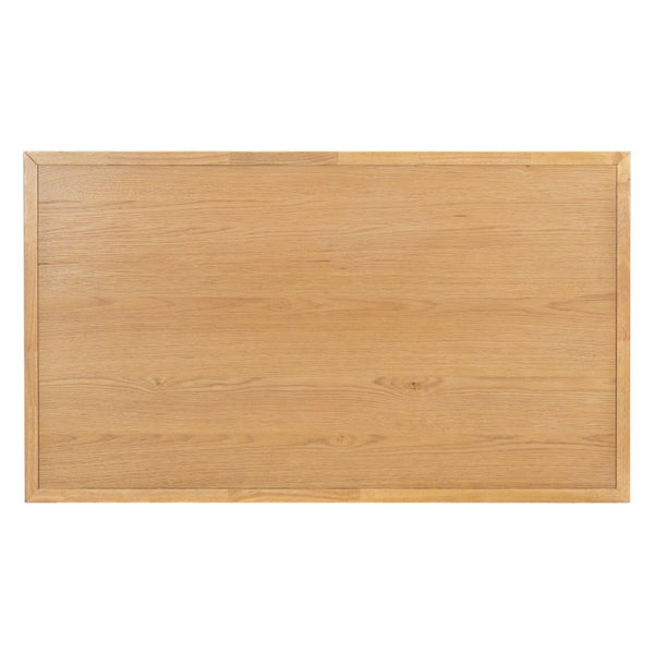 Safavieh Zeus Solid Wood Rectangular Coffee Table Warm Oak Finish Low Profile Living Room Cream SFV2235C