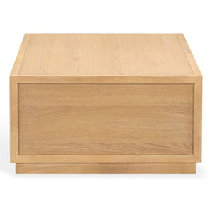 Safavieh Zeus Solid Wood Rectangular Coffee Table Warm Oak Finish Low Profile Living Room Cream SFV2235C