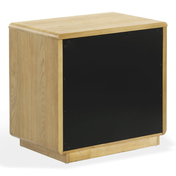 Safavieh Alanna Solid Oak Nightstand with Carved Drawer Fronts for Bohemian Bedroom Styling Brown Oak SFV2236B