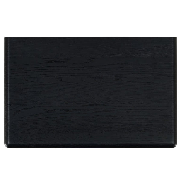 Safavieh Alanna Solid Oak Nightstand with Carved Drawer Fronts for Bohemian Bedroom Styling Black SFV2236C