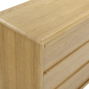 Safavieh Alanna Hand-Carved Solid Wood Six Drawer Dresser for Transitional Bedroom Storage Brown Oak SFV2237B