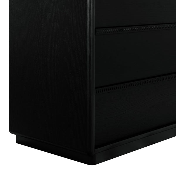Safavieh Alanna Hand-Carved Solid Wood Six Drawer Dresser for Transitional Bedroom Storage Black SFV2237C