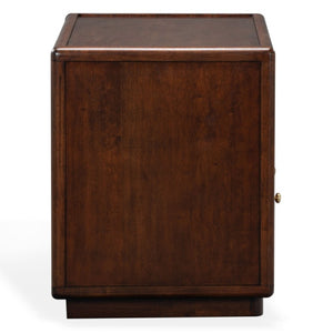 Safavieh Bellabrianna Traditional Single Drawer Nightstand Rich Cherry Wood with Metal Accents Dark Cherry SFV2238A
