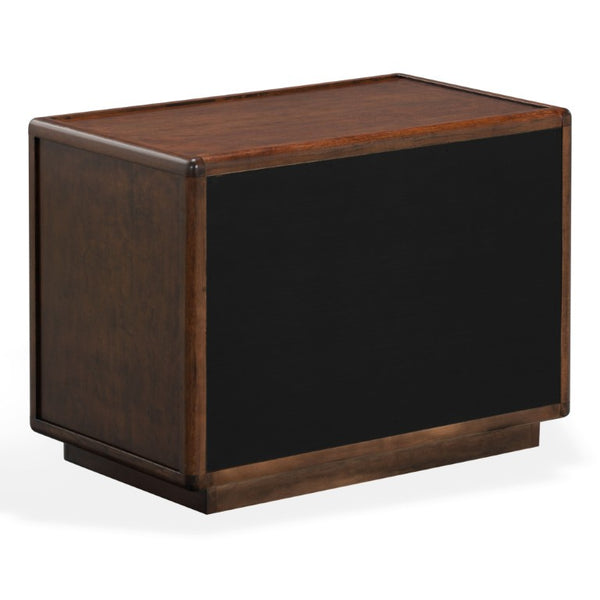Safavieh Bellabrianna Traditional Single Drawer Nightstand Rich Cherry Wood with Metal Accents Dark Cherry SFV2238A