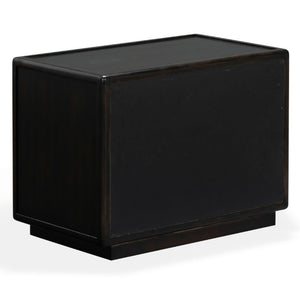 Safavieh Bellabrianna Traditional Single Drawer Nightstand Rich Cherry Wood with Metal Accents Black SFV2238B