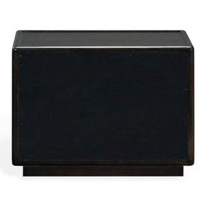 Safavieh Bellabrianna Traditional Single Drawer Nightstand Rich Cherry Wood with Metal Accents Black SFV2238B