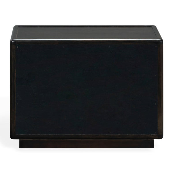Safavieh Bellabrianna Traditional Single Drawer Nightstand Rich Cherry Wood with Metal Accents Black SFV2238B