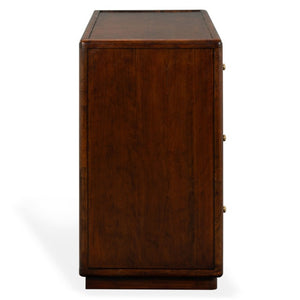 Safavieh Bellabrianna Six Drawer Wide Wood Dresser with Metal Hardware for Traditional Bedrooms Dark Cherry SFV2239A