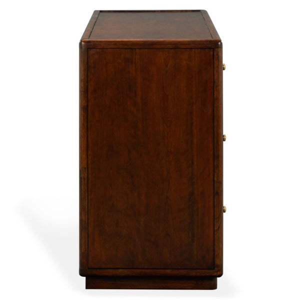 Safavieh Bellabrianna Six Drawer Wide Wood Dresser with Metal Hardware for Traditional Bedrooms Dark Cherry SFV2239A