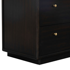 Safavieh Bellabrianna Six Drawer Wide Wood Dresser with Metal Hardware for Traditional Bedrooms Black SFV2239B