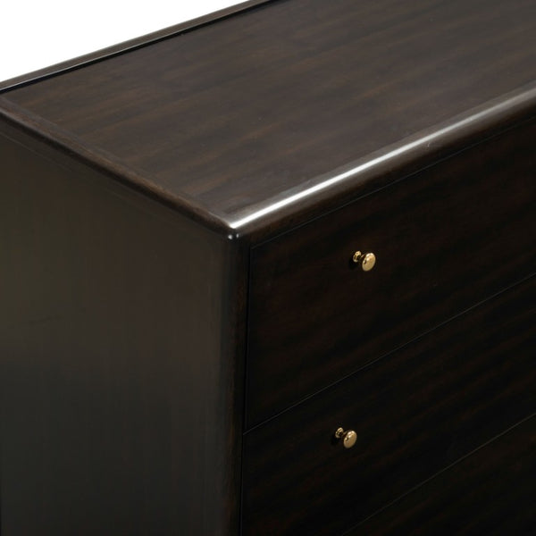 Safavieh Bellabrianna Six Drawer Wide Wood Dresser with Metal Hardware for Traditional Bedrooms Black SFV2239B