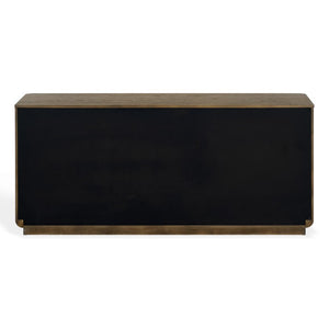 Safavieh Carmilla Six Drawer Dresser with Hammered Metal Hardware and Warm Oak Wood Finish Dark Brown Oak SFV2242B