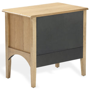 Safavieh Talia Solid Wood Nightstand with Two Drawers Rubber Oak Veneer Bedroom Storage BROWN OAK SFV2243A
