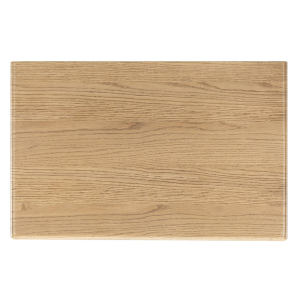 Safavieh Talia Solid Wood Nightstand with Two Drawers Rubber Oak Veneer Bedroom Storage BROWN OAK SFV2243A