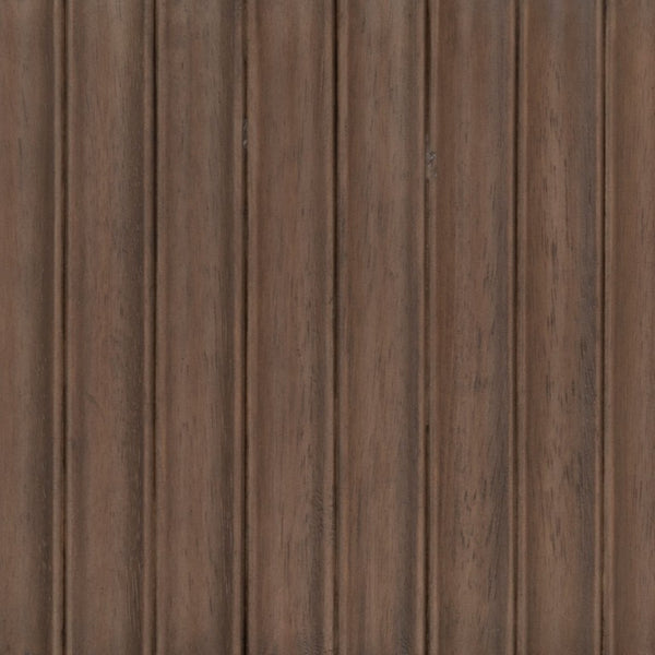 Safavieh Cynthia Round Fluted Wood Coffee Table Low Profile Sculptural Oak Living Room Accent Dark Brown Oak SFV2244B