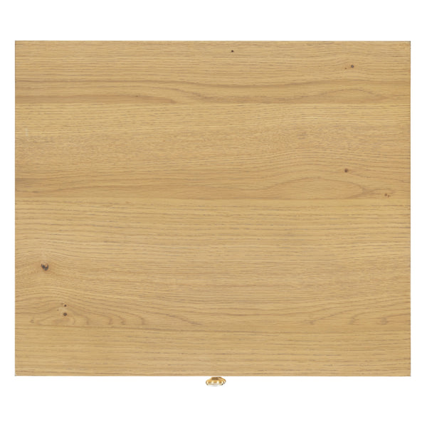Safavieh Orion Wood and Metal Nightstand with Two Drawers for Contemporary Bedroom Storage GREIGE OAK SFV2246A