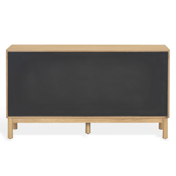 Safavieh Orion Six Drawer Wood and Metal Dresser for Modern Transitional Bedroom Storage Greige Oak SFV2247A