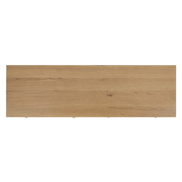 Safavieh Orion Six Drawer Wood and Metal Dresser for Modern Transitional Bedroom Storage Brown Oak SFV2247B