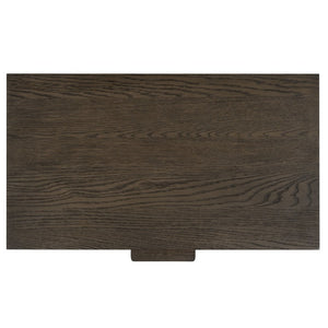 Safavieh Alysandria Natural Grain Wood Two Drawer Nightstand for Warm Transitional Bedrooms Dark Brown Oak SFV2255A