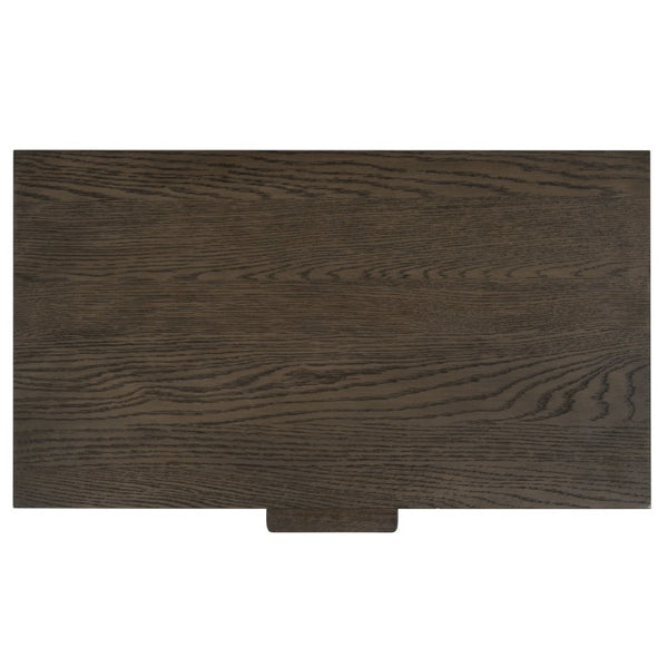 Safavieh Alysandria Natural Grain Wood Two Drawer Nightstand for Warm Transitional Bedrooms Dark Brown Oak SFV2255A