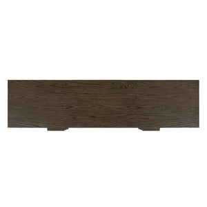 Safavieh Alysandria Six Drawer Wood Top Dresser with Rich Grain Finish for Bedroom Storage Dark Brown Oak SFV2256A
