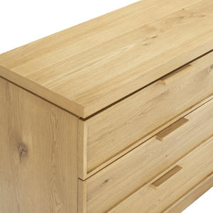 Safavieh Alysandria Six Drawer Wood Top Dresser with Rich Grain Finish for Bedroom Storage Brown Oak SFV2256B